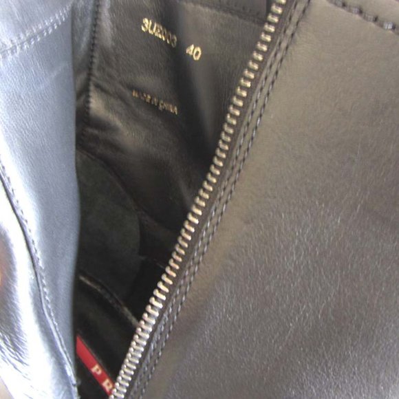 new PRADA double-zip hidden wedge boots 10 US / 40 - Picture 7 of 8